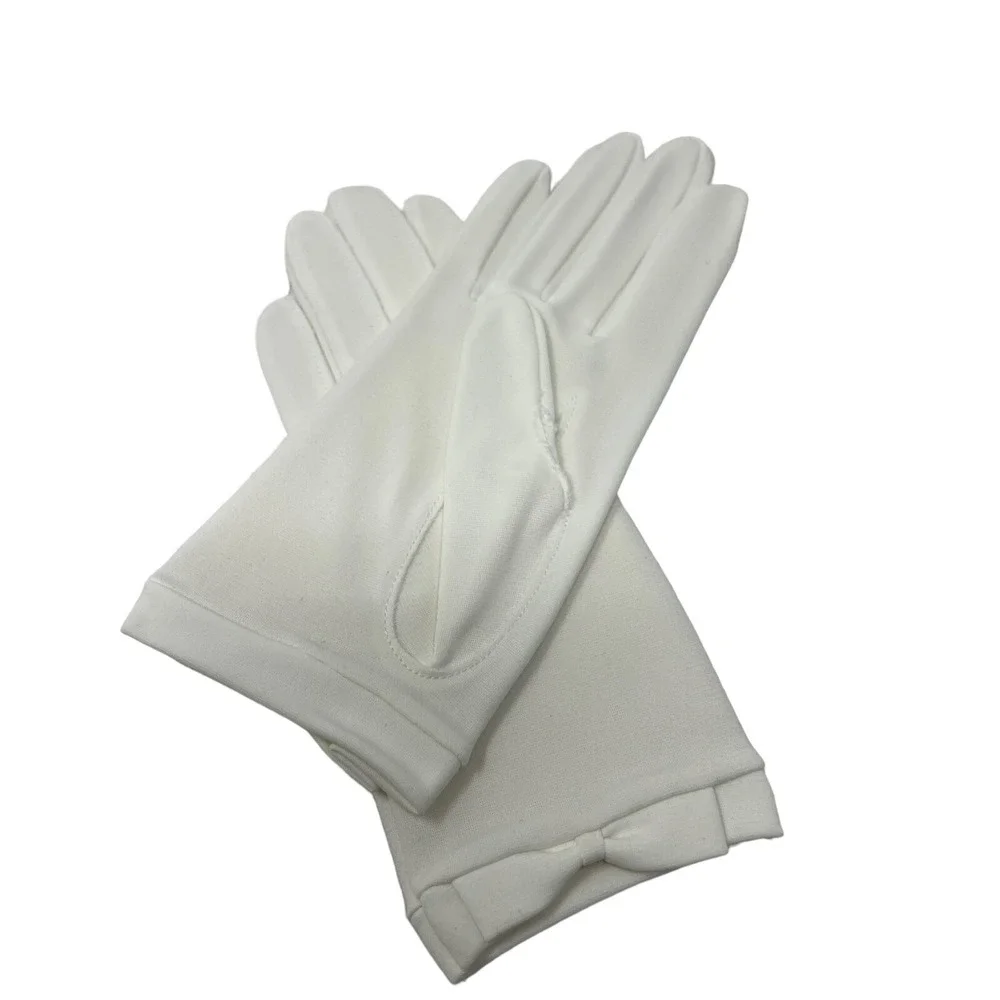 Womens Vintage Gloves Two Pair Navy Blue and White Nylon‎ Size 6 1/2